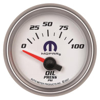 Autometer Mopar 52mm Short Sweep Electronic 0-100 PSI Oil Pressure Gauge - 880029