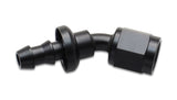 Vibrant Push-On 30 Degree Hose End Elbow FittingSize -4AN - 22304