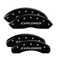 MGP 4 Caliper Covers Engraved Front & Rear Explorer/2011 Black Finish Silver Char 2010 Ford Explorer - 10041SEXPBK