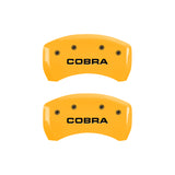 MGP Rear set 2 Caliper Covers Engraved Rear GT350 Shelby & Cobra Black finish silver ch - 10010RGT3BK