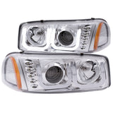 ANZO 1999-2006 Gmc Sierra 1500 Projector Headlights w/ U-Bar Chrome - 111304