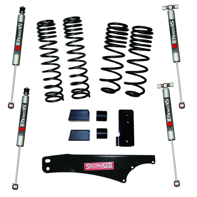 Skyjacker Long Travel 2in-2.5in Lift Kit w/M95 Monotube Shocks 07-18 Jeep Wrangler JK 4 Door 4WD - JK25BPMLT