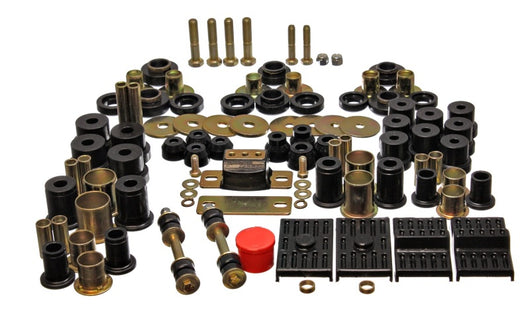 Energy Suspension 67-69 Chevrolet Camaro (w/multi leaf springs) Black Hyper-flex Master Bushing Set - 3.18116G