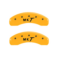 MGP 4 Caliper Covers Engraved Front Lincoln Engraved Rear MKT Yellow finish black ch - 36015SLMTYL