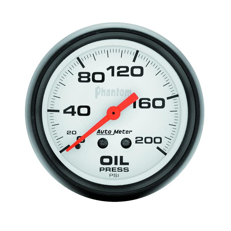 Autometer Phantom 66.7mm 0-200 PSI Mechanical Oil Pressure Gauge - 5822