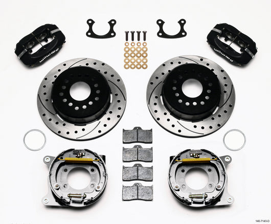 Wilwood Forged Dynalite P/S Park Brake Kit Drilled Small Ford 2.66in Offset - 140-7143-D