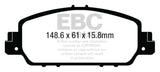 EBC 13+ Honda Accord Coupe 2.4 EX Greenstuff Front Brake Pads - DP23014