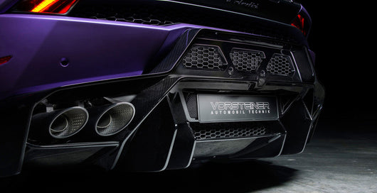 Vorsteiner Lamborghini Huracan Novara Edizione Aero Rear Bumper Diffuser Carbon Fiber PP 2x2 Glossy - 0920LOV