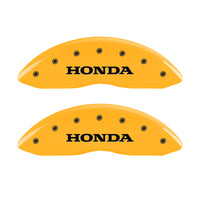 MGP 4 Caliper Covers Engraved Front Honda Engraved Rear H Logo Yellow finish black ch - 20213SHOHYL