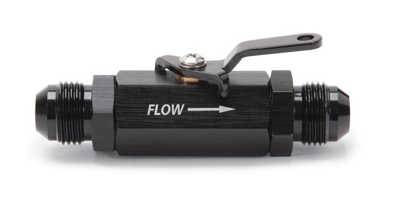 Russell Performance Shutoff Valve -6 AN Male Black Finish - 650633