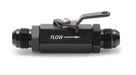 Russell Performance Shutoff Valve -6 AN Male Black Finish - 650633