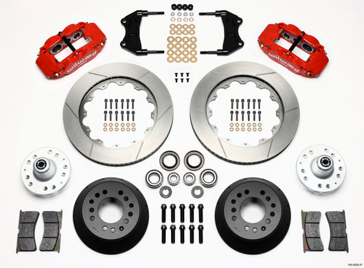 Wilwood Narrow Superlite 6R Front Hub Kit 14.00in Red WWE ProSpindle - 140-9920-R