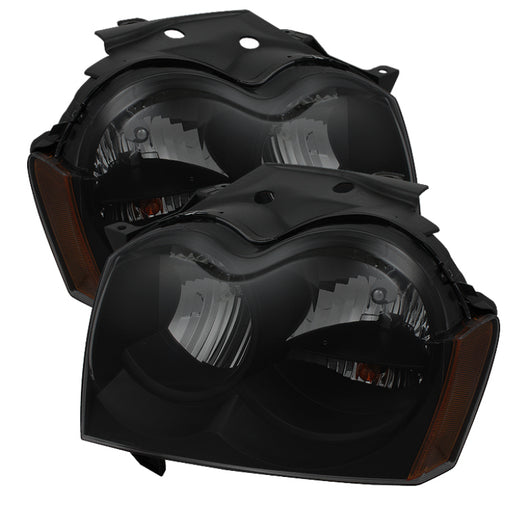 Xtune Jeep Grand Cherokee 05-07 Crystal Headlights Black Smoked HD-JH-JGC05-AM-BSM - 9033780