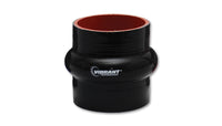 Vibrant 4 Ply Reinforced Silicone Hump Hose Connector - 2.5in I.D. x 3in long (BLACK) - 2732