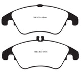 EBC 12+ Mercedes-Benz C250 Coupe 1.8 Turbo Sport Edition Yellowstuff Front Brake Pads - DP41991R