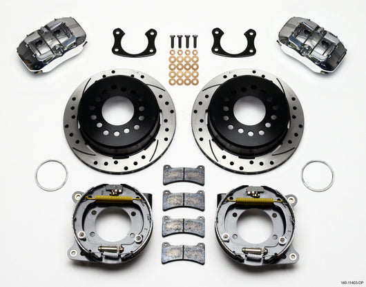 Wilwood Dynapro Low-Profile 11.00in P-Brake Kit Drill-Pol Small Ford 2.50in Offset - 140-11403-DP