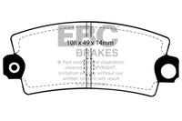 EBC 85-90 Lotus Esprit 2.2 Yellowstuff Rear Brake Pads - DP4189R