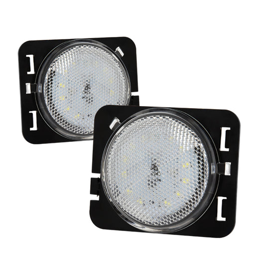 xTune Jeep Wrangler 07-15 LED Front Fender Side Marker Lights - Chrome SML-JH-JW07-LED-C - 9033032