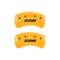 MGP 4 Caliper Covers Engraved Front Camaro Rear Z28 Yellow Finish Black Char 2000 Chevy Camaro - 14027SZ84YL