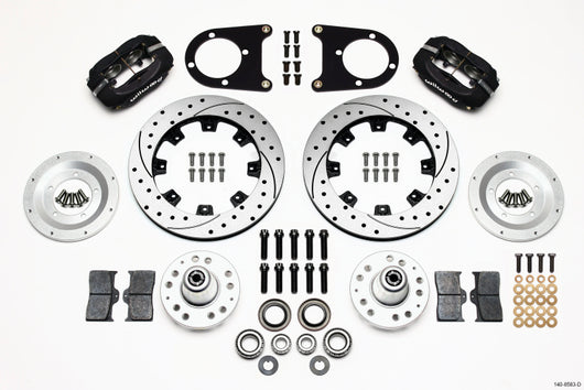 Wilwood Forged Dynalite Front Kit 12.19in Drilled 37-48 Ford Psgr. Car Spindle - 140-8583-D