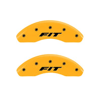 MGP Front set 2 Caliper Covers Engraved Front FIT Yellow finish black ch - 20208FFITYL