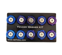 NRG M-Style Fender Washer Kit (TI Series) M6 Bolts For Plastic (TI Brn Wshr/Silver Scrw) - Set of 10 - FW-300TS