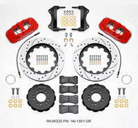 Wilwood AERO6 Front Hat Kit 15.00 Drilled Red 2014-up Corvette C7 w/Lines - 140-13911-DR