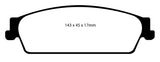 EBC 09-14 Cadillac Escalade 6.0 Hybrid Yellowstuff Rear Brake Pads - DP41780R