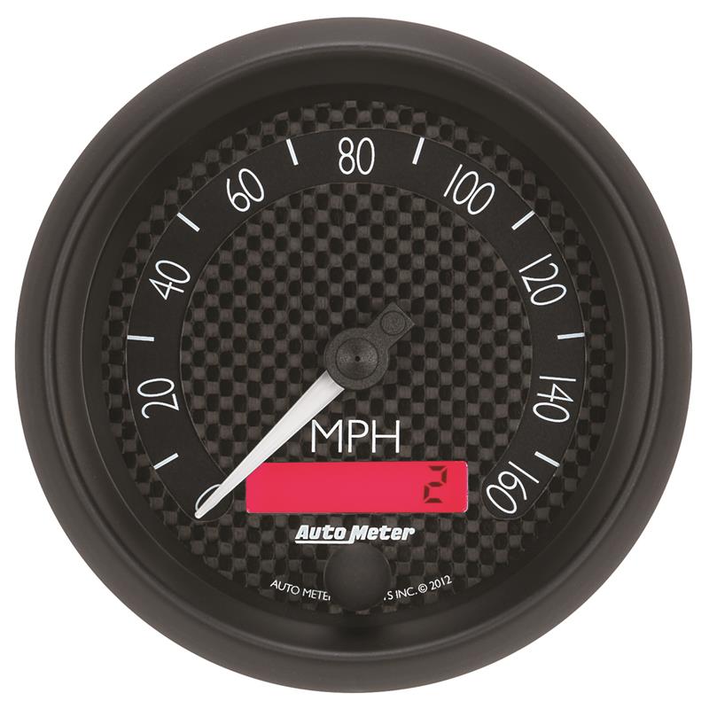 Autometer GT Series 3-3/8in In Dash 0-160 MPH Electronic Programmable Speedometer - 8088