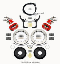 Wilwood Dynapro Radial4 / MC4 Rear Kit 12.88 Red 2006-15 Miata w/Lines & Cables - 140-15034-R