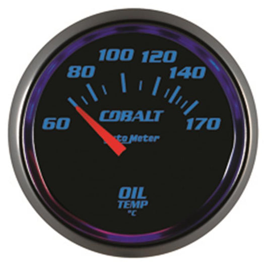 Autometer Cobalt 52mm 60-170 deg. C Oil Temprature Gauge - 6148-M