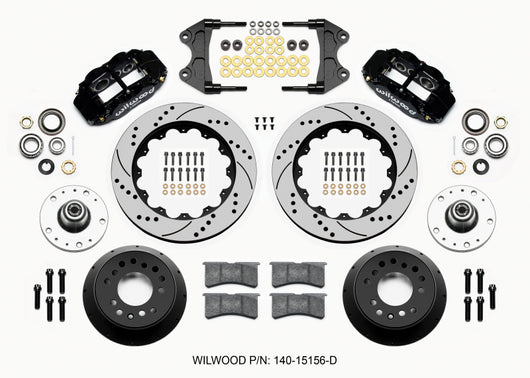 Wilwood Narrow Superlite 6R Front Hub Kit 14.00in Drilled WWE ProSpindle (5x4.75in 5x5.00in Hub) - 140-15156-D