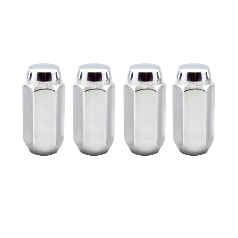 McGard Hex Lug Nut (Cone Seat) M14X1.5 / 13/16 Hex / 1.945in. Length (4-Pack) - Chrome - 64021