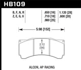 Hawk DTC-80 AP Racing/Alcon 29mm Race Brake Pads - HB109Q1.12