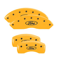 MGP 4 Caliper Covers Engraved F & R Oval Logo/Ford Yellow Finish Black Char 2002 Ford Explorer Sport - 10040SFRDYL
