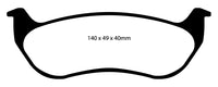 EBC 07-11 Ford Explorer Sport Trac 4.0 Yellowstuff Rear Brake Pads - DP41673R
