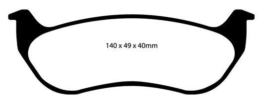 EBC 07-11 Ford Explorer Sport Trac 4.0 Yellowstuff Rear Brake Pads - DP41673R