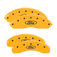 MGP 4 Caliper Covers Engraved F & R Oval Logo/Ford Yellow Finish Black Char 2000 Ford Expedition - 10024SFRDYL
