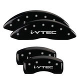 MGP 4 Caliper Covers Engraved Front Honda Engraved Rear HR-V Black finish silver ch - 20217SHRVBK