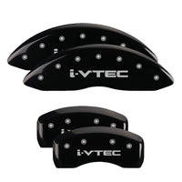 MGP 4 Caliper Covers Engraved Front Honda Engraved Rear HR-V Black finish silver ch - 20217SHRVBK