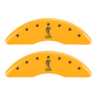 MGP 4 Caliper Covers Engraved Front & Rear Tiffany Snake Yellow finish black ch - 10201SSNKYL