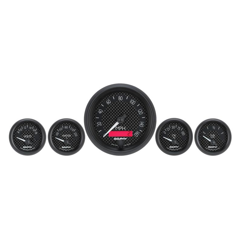 Autometer GT Series 5 Piece Kit (8016, 8027, 8037, 8088, 8092) - 8002