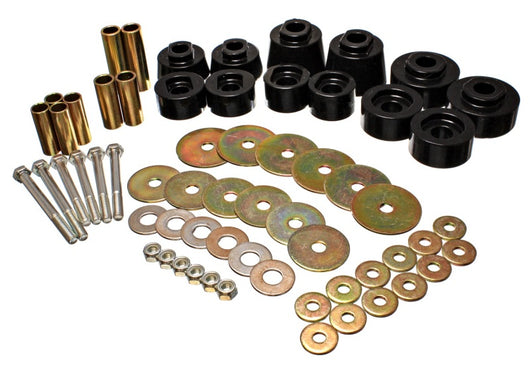 Energy Suspension Body Mount Set - Std. & Extra Cab - Black - 4.4117G