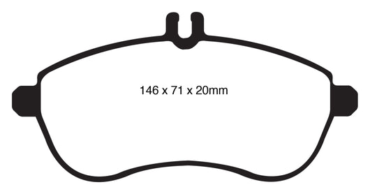 EBC 12-14 Mercedes-Benz C250 (W204) 1.8 Turbo Yellowstuff Front Brake Pads - DP41989R