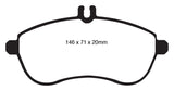 EBC 12-14 Mercedes-Benz C250 (W204) 1.8 Turbo Redstuff Front Brake Pads - DP31989C