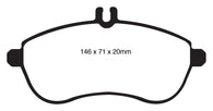 EBC 12-14 Mercedes-Benz C250 (W204) 1.8 Turbo Redstuff Front Brake Pads - DP31989C