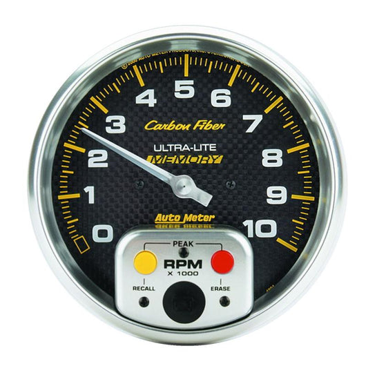 Autometer Carbon Fiber 3-3/8in. 0-225KM/H (GPS) Speedometer Gauge - 4780-M