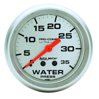 Autometer 66.7mm 35 PSI Mechanical Water Pressure Gauge - 4407