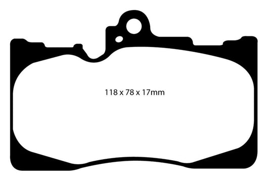 EBC 07-08 Lexus GS350 3.5 RWD Yellowstuff Front Brake Pads - DP41589R