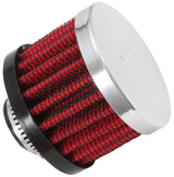K&N Clamp On Rubber Base Crankcase Vent Filter 0.5in Flange ID 2in OD 1.5in Height - 62-1330
